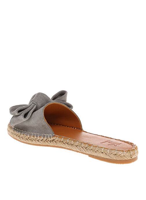 Fabrika Gri Kadın Deri Terlik MARISSA - Görsel 3