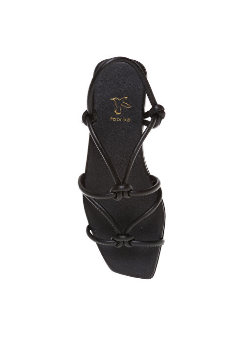 Fabrika Siyah Kadın Deri Sandalet MADELYN - Görsel 5