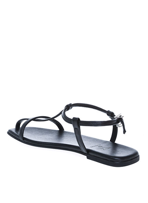 Fabrika Deri Siyah Kadın Sandalet DESTINY - Görsel 3