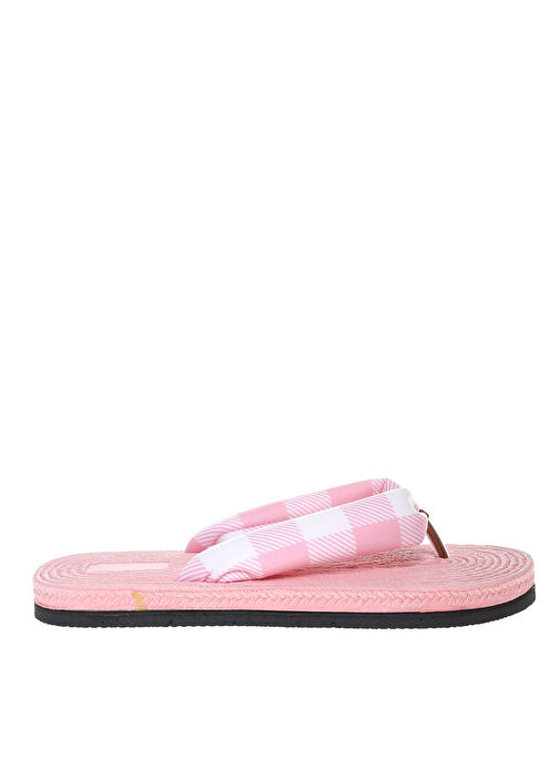 T-Box Pembe-Beyaz Kadın Plaj Terliği KUKIE - Görsel 2