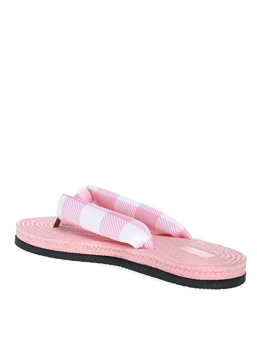 T-Box Pembe-Beyaz Kadın Plaj Terliği KUKIE - Görsel 3