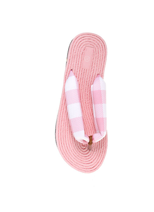 T-Box Pembe-Beyaz Kadın Plaj Terliği KUKIE - Görsel 5