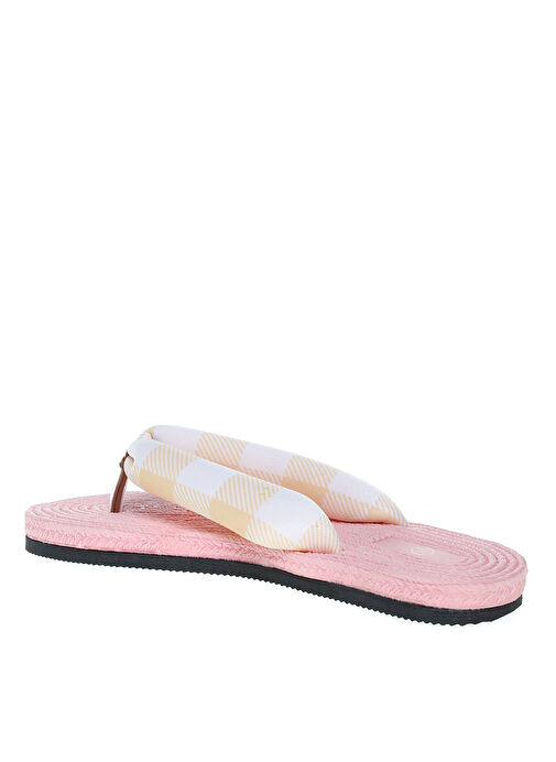 T-Box Pembe-Beyaz Kadın Plaj Terliği KUKIE - Görsel 3