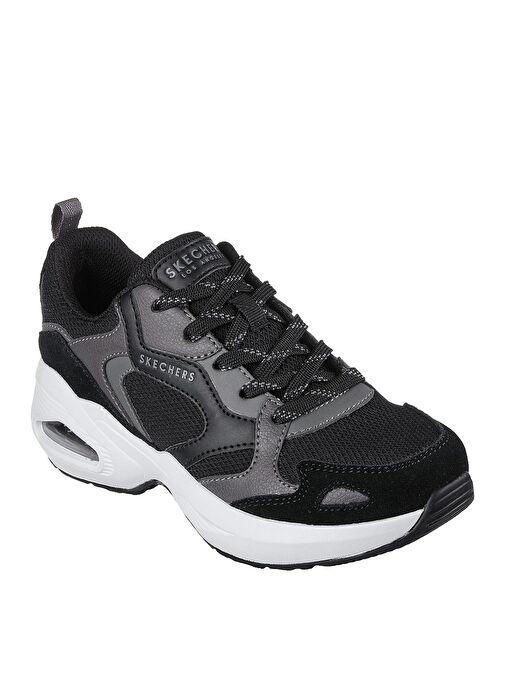 Skechers Siyah-Gri Kadın deri Sneaker 177050 BLK - Görsel 2