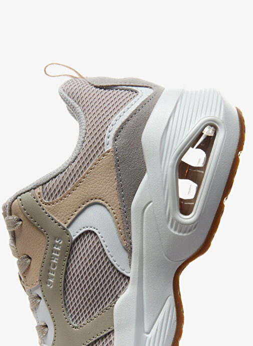 Skechers Gri-Beyaz Kadın deri Sneaker 177050 OFWT - Görsel 8