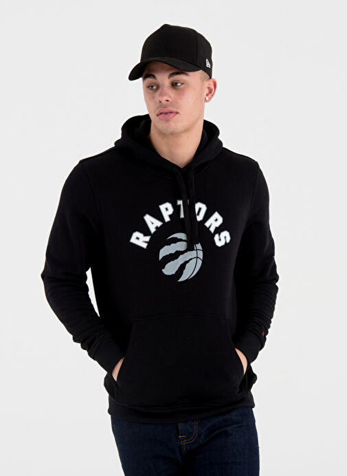 New Era Kapüşonlu  Normal Kalıp Düz Siyah Erkek Sweatshirt  -  Team Logo Po Hoody Torrap Blk