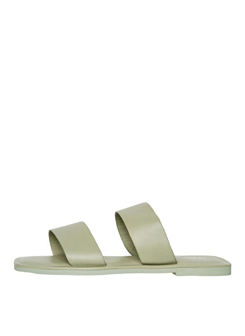 Vero Moda Mint Kadın Deri Terlik 10263158 - Görsel 2