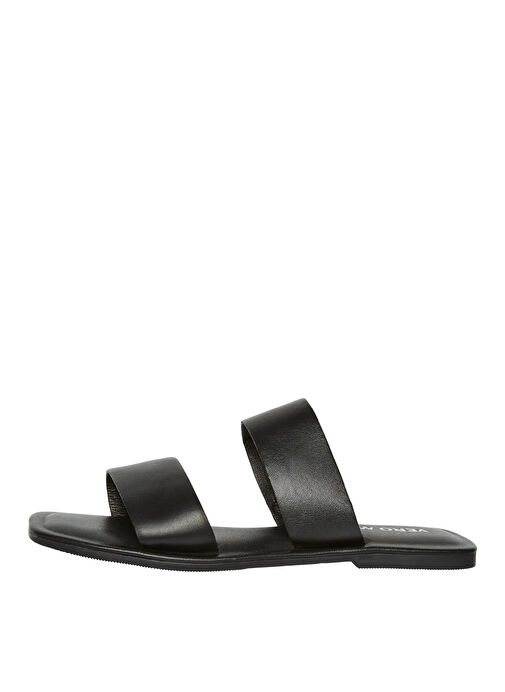 Vero Moda Siyah Kadın Deri Terlik 10263158 - Görsel 2