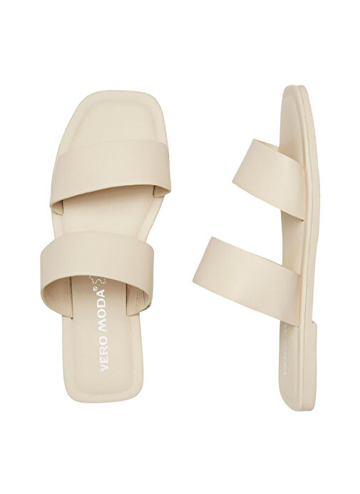 Vero Moda Krem Kadın Terlik 10263158 - Görsel 3