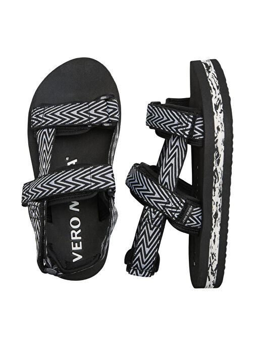 Vero Moda Siyah-Beyaz Kadın Sandalet 10265737 - Görsel 3