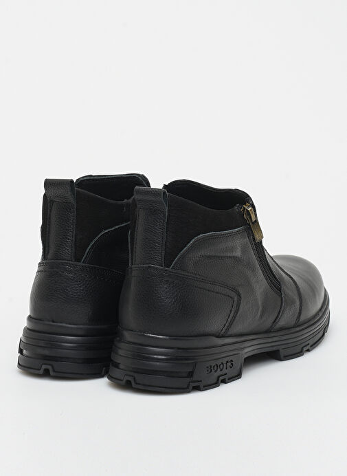 F By Fabrika Siyah Erkek Deri Bot JAMIE - Görsel 4