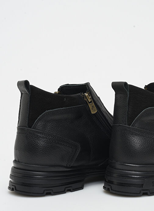 F By Fabrika Siyah Erkek Deri Bot JAMIE - Görsel 5