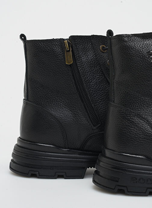 F By Fabrika Siyah Erkek Deri Bot DABIZAS - Görsel 5