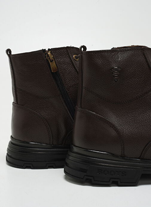 F By Fabrika Kahverengi Erkek Deri Bot DABIZAS - Görsel 5