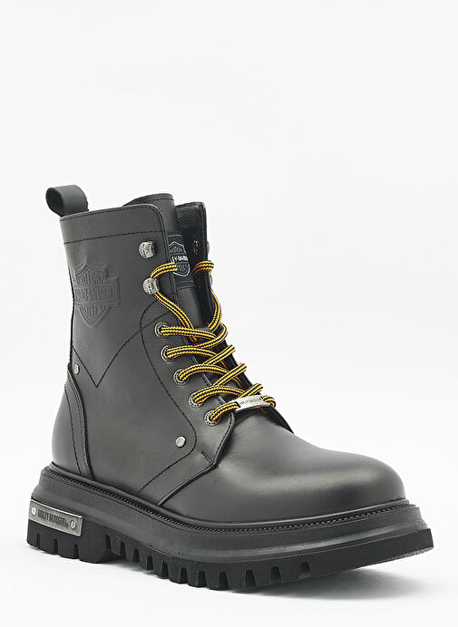 Harley Davidson Siyah Erkek Deri Bot DEARIE - Görsel 3