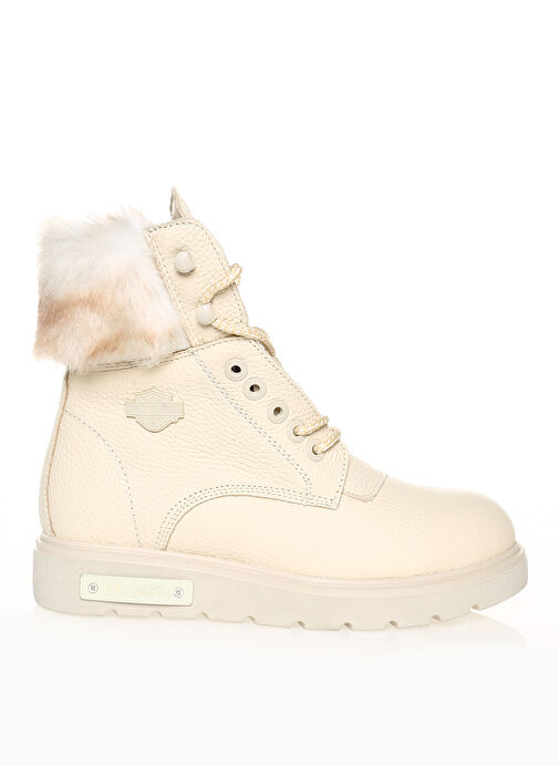 Harley Davidson Bej Kadın Deri Postal Bot HANNAH NEW - Görsel 2