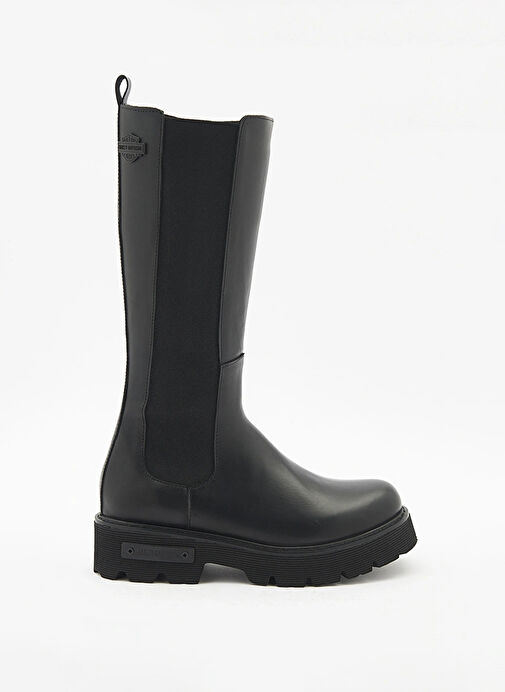 Harley Davidson Siyah Kadın Deri Çizme SPIEZ - Görsel 2