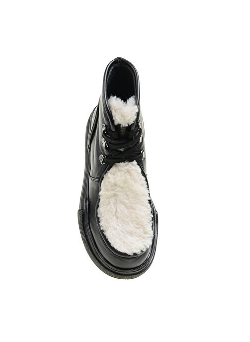 Aeropostale Siyah-Beyaz Kadın deri Bot BURGOS - Görsel 5