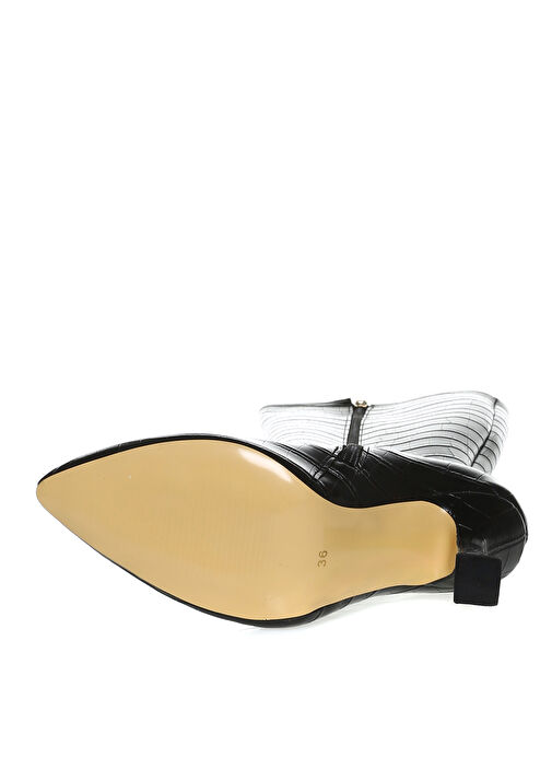 Fabrika Siyah Kadın Topuklu Çizme NOVARA - Görsel 4