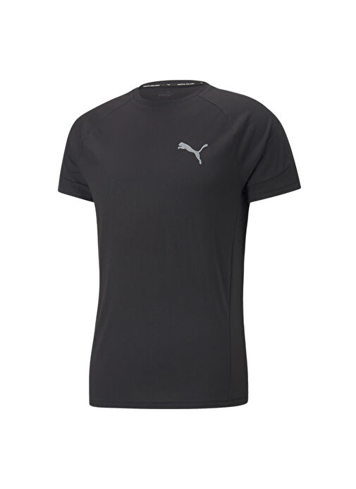 Puma 84991301 Evostripe Tee Siyah Bisiklet Yaka Normal Kalıp T-Shirt