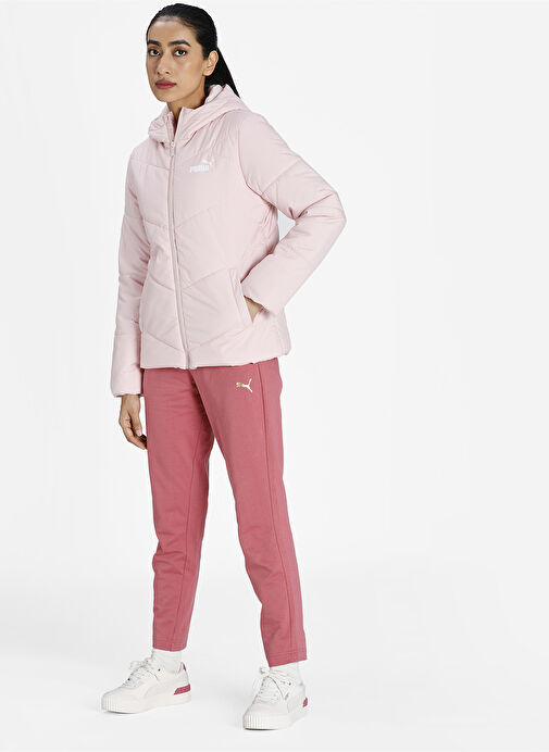 Puma Pembe Kadın Kapüşonlu   Mont 58764836 ESS Padded Jacket