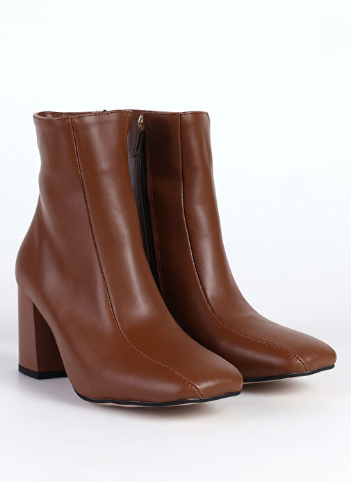 Fabrika Kahverengi Kadın Topuklu Bot STABIA - Görsel 3