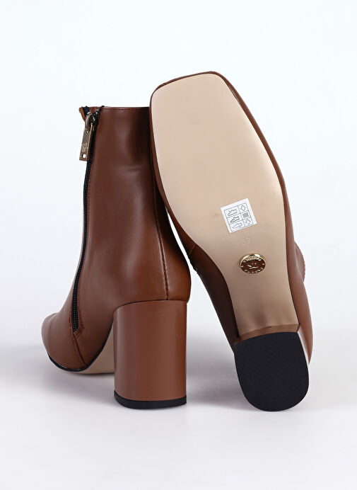 Fabrika Kahverengi Kadın Topuklu Bot STABIA - Görsel 5