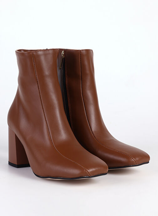 Fabrika Kahverengi Kadın Topuklu Bot STABIA - Görsel 6