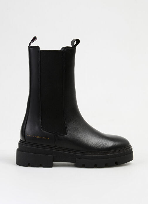 Tommy Hilfiger Siyah Kadın Deri Bot FW0FW06730BDS - Görsel 2