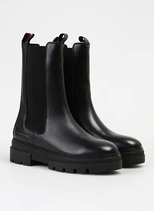 Tommy Hilfiger Siyah Kadın Deri Bot FW0FW06730BDS - Görsel 3