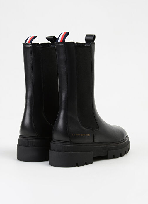Tommy Hilfiger Siyah Kadın Deri Bot FW0FW06730BDS - Görsel 4