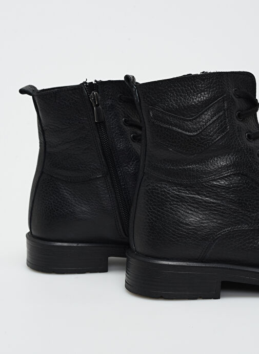 F By Fabrika Siyah Erkek Deri Bot BODEN - Görsel 5