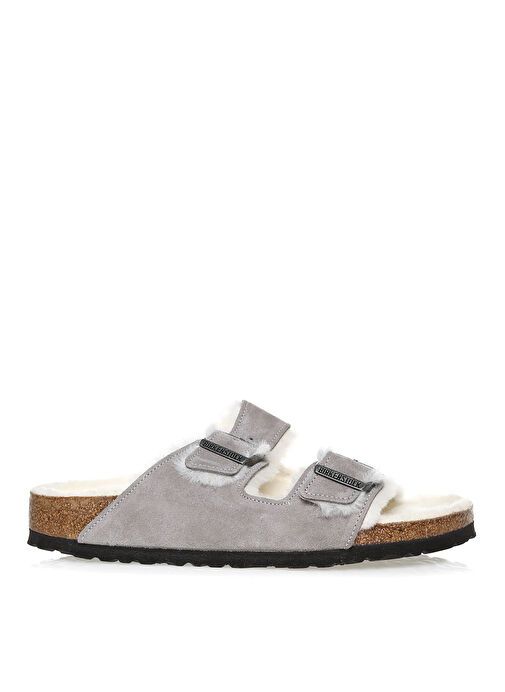 Birkenstock Gri Kadın Süet Terlik 1017403 ARIZONA - Görsel 2