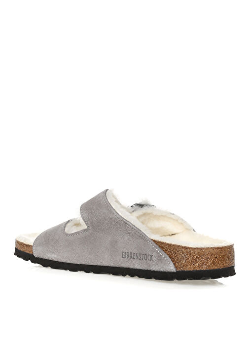 Birkenstock Gri Kadın Süet Terlik 1017403 ARIZONA - Görsel 3