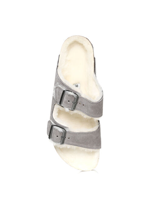 Birkenstock Gri Kadın Süet Terlik 1017403 ARIZONA - Görsel 5