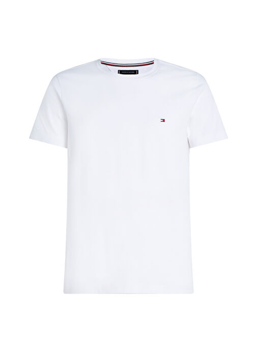 Tommy Hilfiger Bisiklet Yaka Beyaz Erkek T-Shirt MW0MW27539YBR