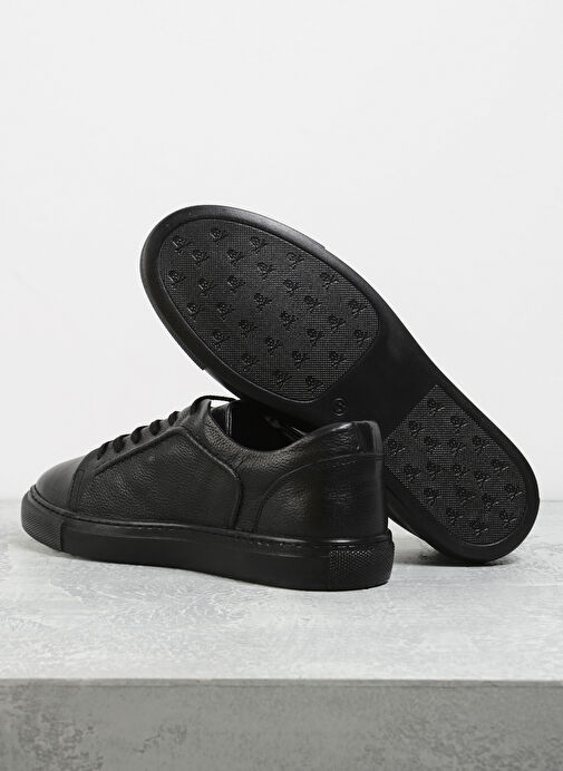 F By Fabrika Siyah Erkek Deri Sneaker TENA - Görsel 5