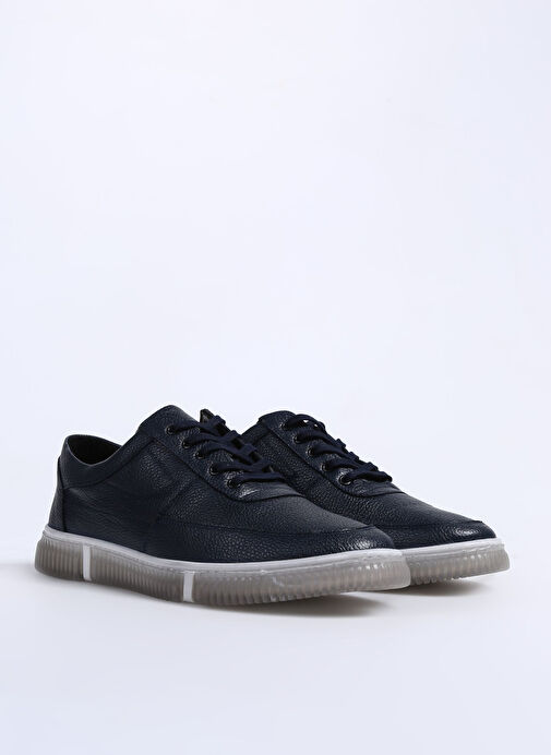 F By Fabrika Lacivert Erkek Deri Sneaker YORKE - Görsel 3