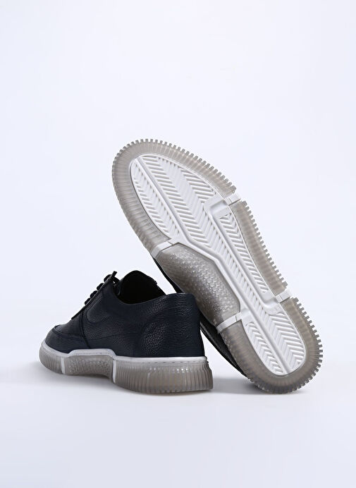 F By Fabrika Lacivert Erkek Deri Sneaker YORKE - Görsel 5