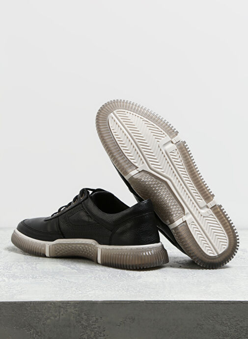F By Fabrika Siyah Erkek Deri Sneaker YORKE - Görsel 5