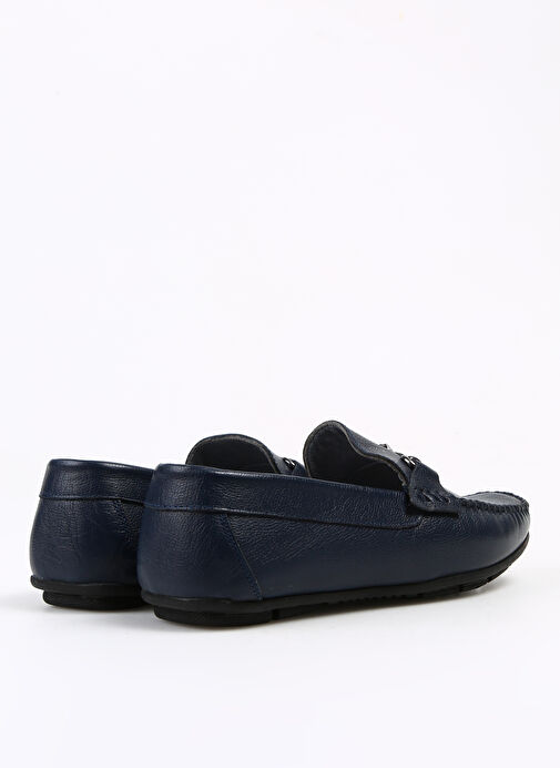 F By Fabrika Lacivert Erkek Deri Günlük Ayakkabı BARJUA - Görsel 4
