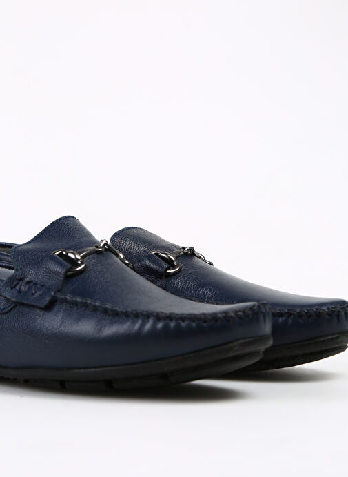 F By Fabrika Lacivert Erkek Deri Günlük Ayakkabı BARJUA - Görsel 6