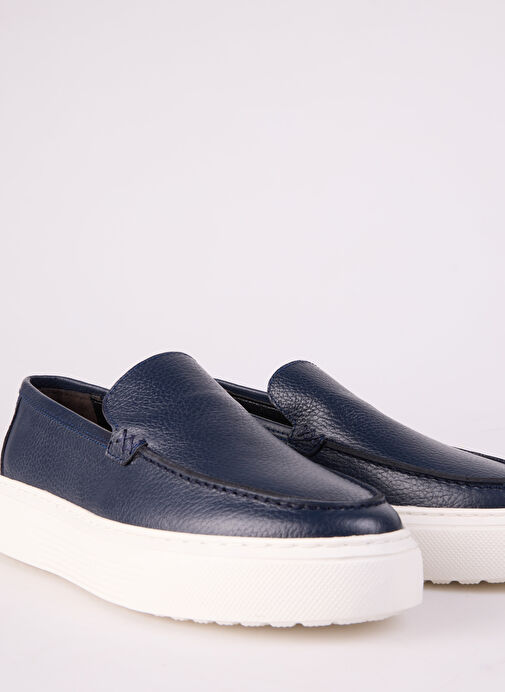 F By Fabrika Lacivert Erkek Deri Günlük Ayakkabı MULRHYNE - Görsel 3