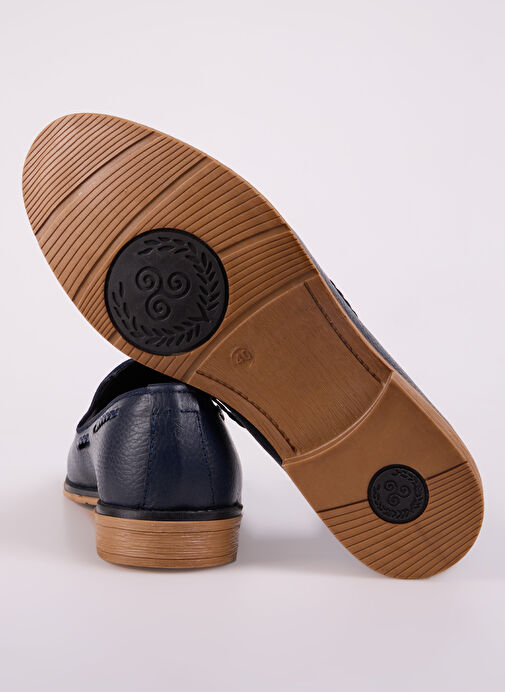 F By Fabrika Lacivert Erkek Deri Günlük Ayakkabı ICORD - Görsel 5