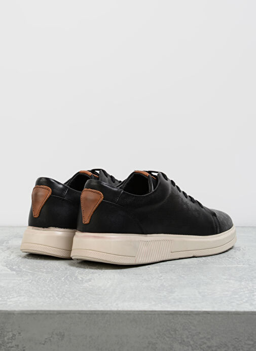 F By Fabrika Siyah Erkek Deri Sneaker REODENDO - Görsel 4