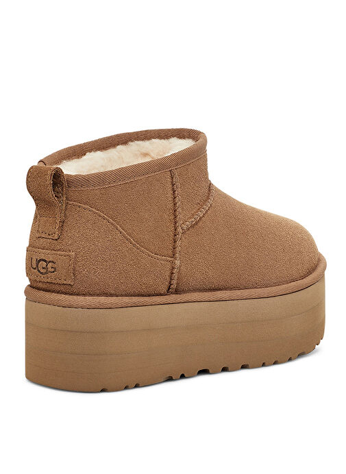 W CLASSIC ULTRA MINI PLATFORM Taba Kadın Süet + Deri Bot 1135092 - Görsel 4