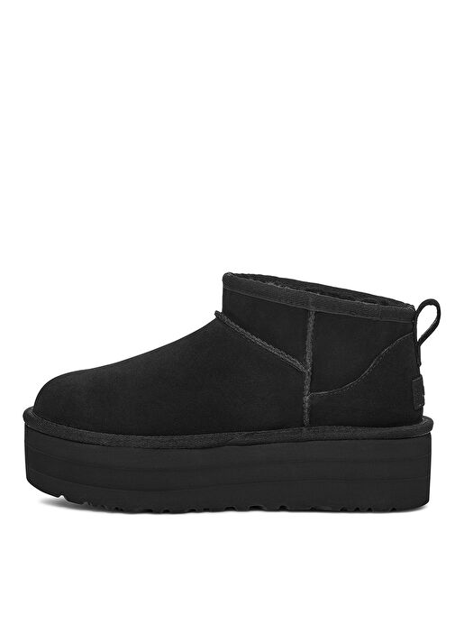 Ugg W CLASSIC ULTRA MINI PLATFORM Siyah Kadın Süet + Deri Bot 1135092 - Görsel 4
