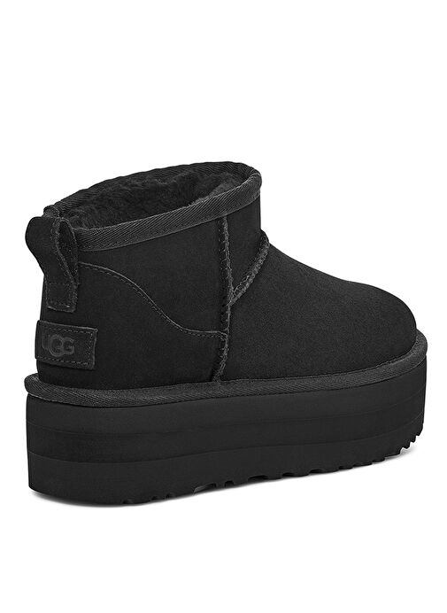Ugg W CLASSIC ULTRA MINI PLATFORM Siyah Kadın Süet + Deri Bot 1135092 - Görsel 5