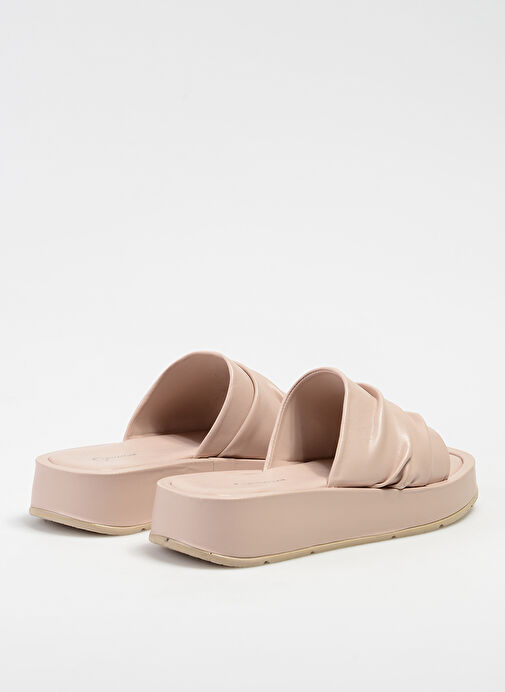 Cotton Bar Bej Kadın Terlik HAZELNUT - Görsel 4