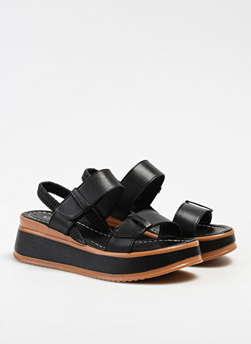 Cotton Bar Siyah Kadın Sandalet CUPY - Görsel 3